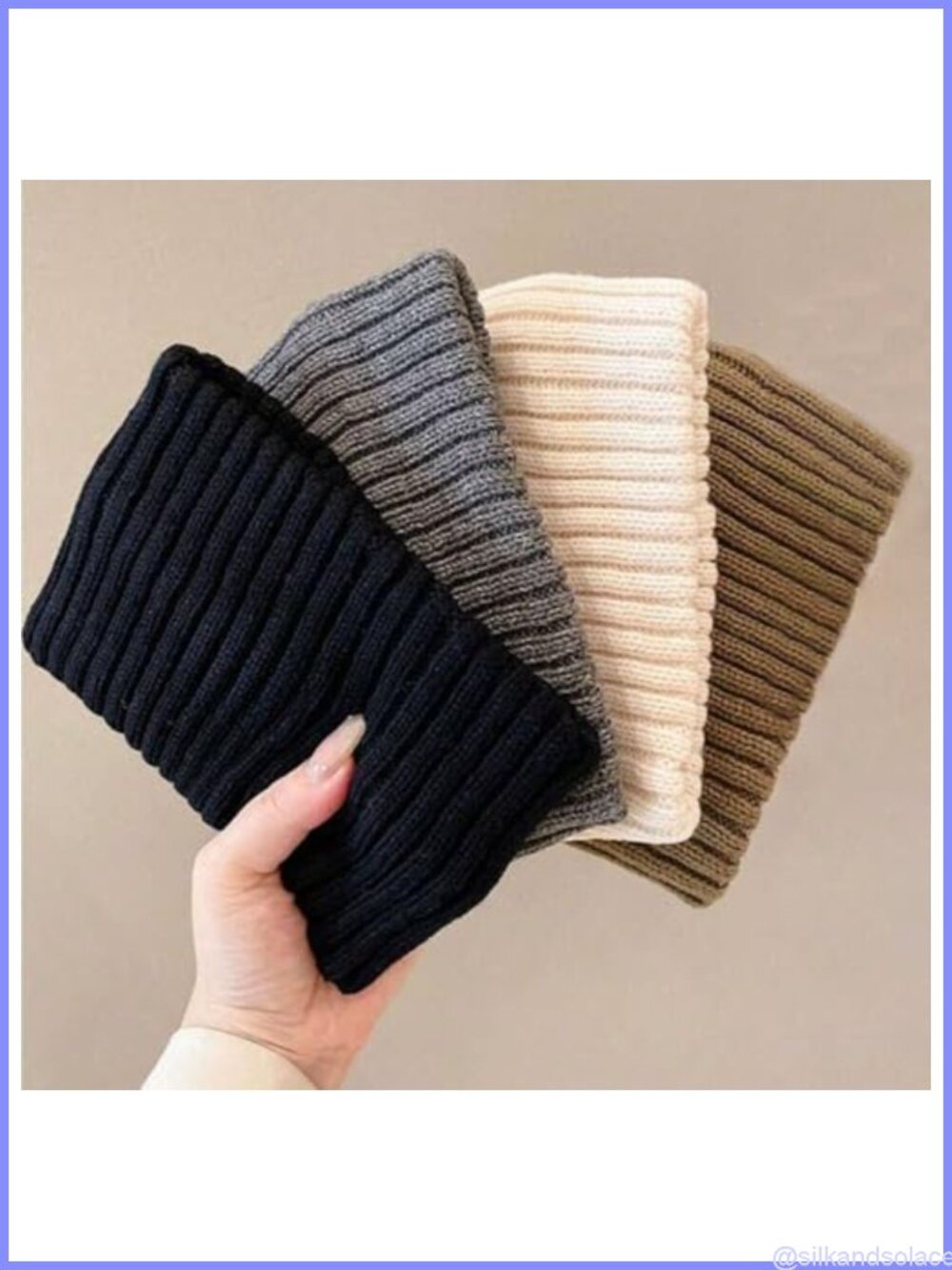 Winter Headbands Ear Warmers 4 Pk Knit Wool Acrylic Wide Headband